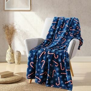 Scent Infused Sweet Peppermint Plush Throw Blanket